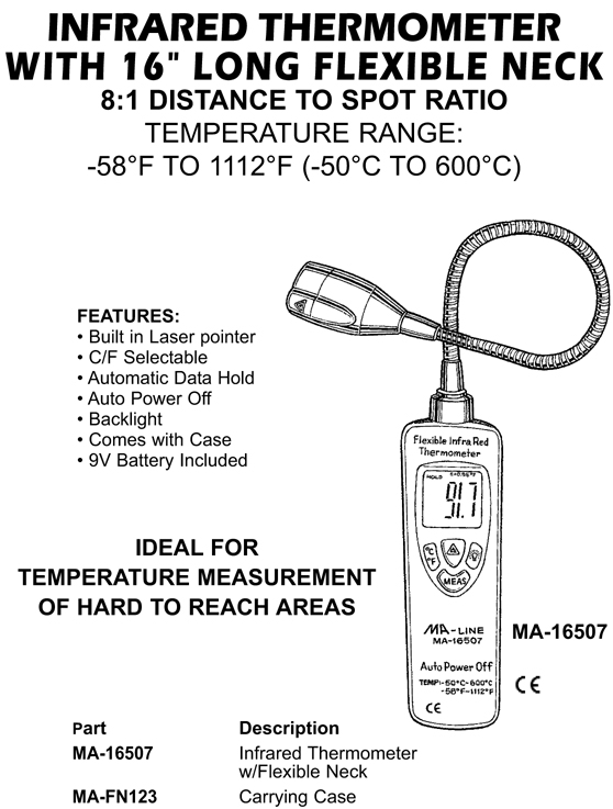 MA-Line MA-OVN1 - Hanging Oven Thermometer